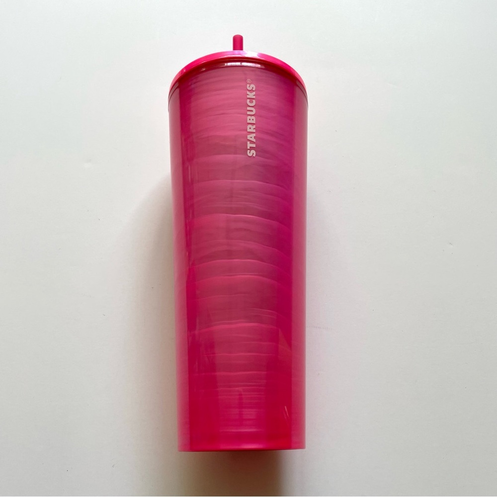 NWOT Starbucks Venti Bubblegum Pink Swirl Cold Cup Summer 2023